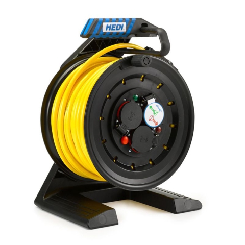 HEDI Vollkunststoff-Kabeltrommel COMPANION 40m 3G1,5 mit Kabeldruck