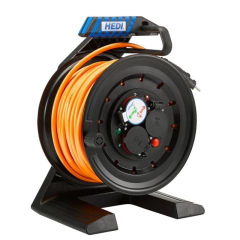 HEDI Vollkunststoff-Kabeltrommel COMPANION 40m 3G1,5 mit Kabeldruck