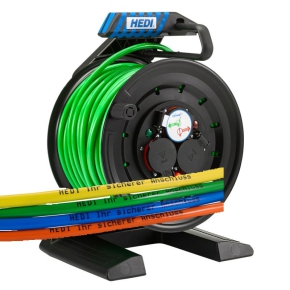 HEDI Vollkunststoff-Kabeltrommel COMPANION 40m 3G1,5 mit Kabeldruck